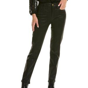 NWT Frame Le Sylvie High Rise Straight Fit Jeans Coated Noir 29